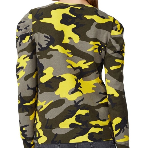 Pam & Gela Pop Camo Puff Sleeeve Sweatshirt - Picture 4 of 10
